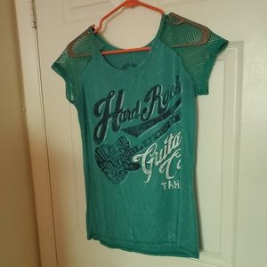 Hard Rock Tampa Teal T-shirt size Medium